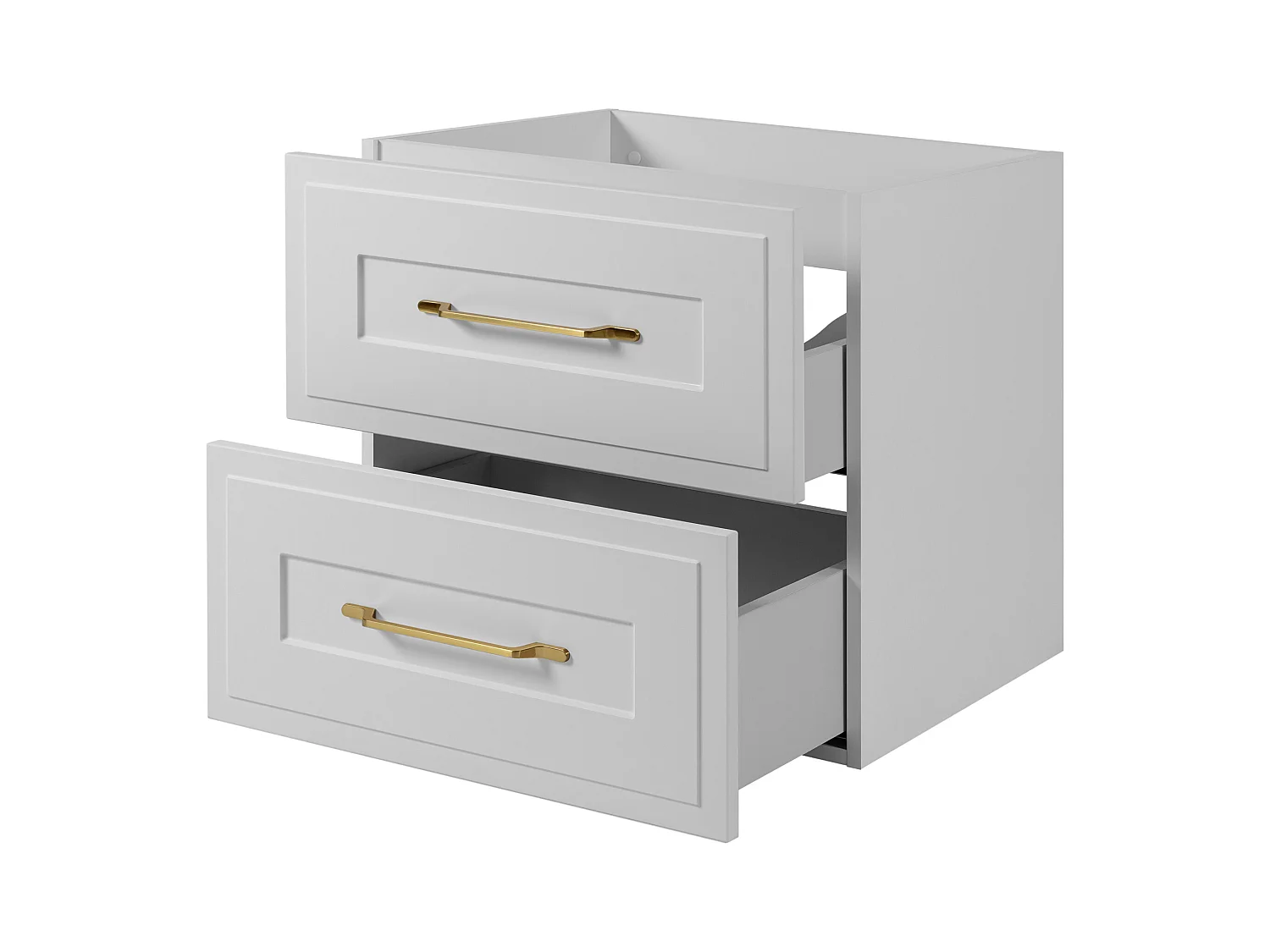 Meuble sous lavabo de style classique, blanc, 60 x 57 x 46 cm