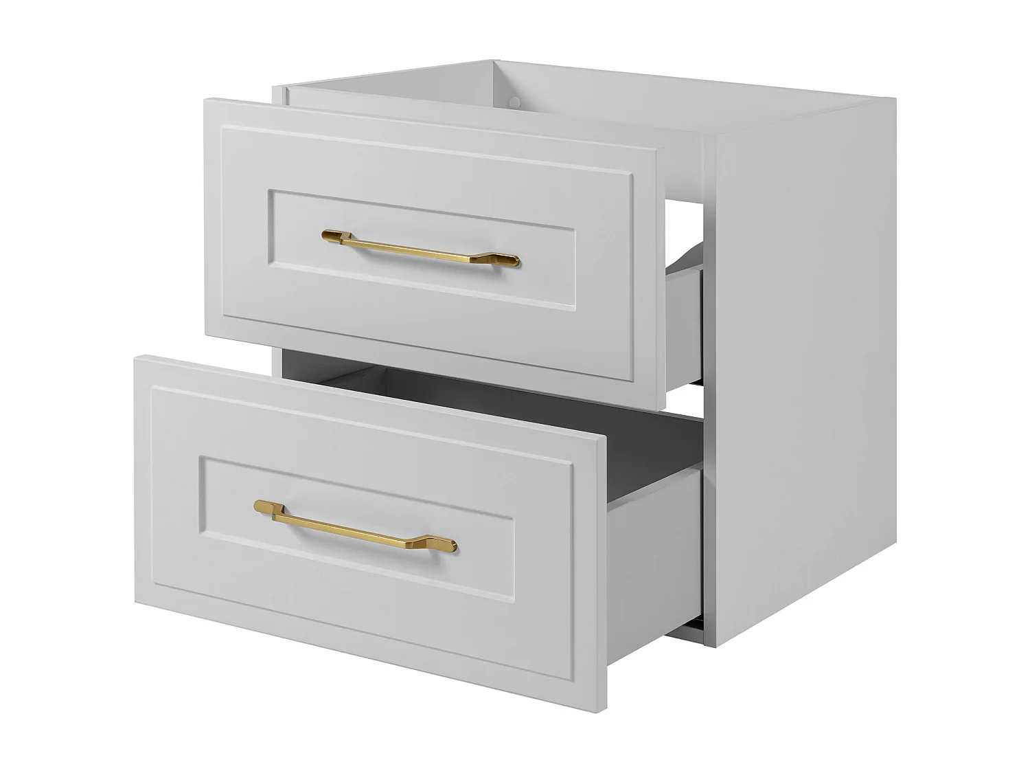 Meuble sous lavabo de style classique, blanc, 60 x 57 x 46 cm