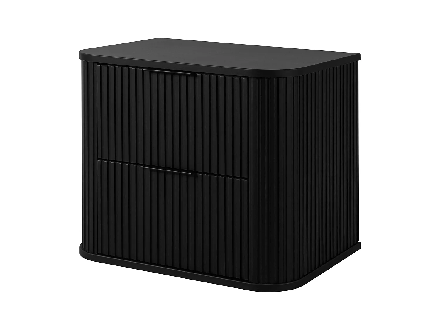 Meuble de salle de bain, Noir Mat, poignée noire, 41,5 x 60 x 51,7 cm