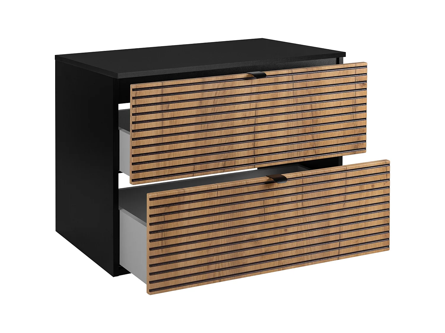 Meuble de salle de bain, Noir Mat, 80 x 57 x 46 cm