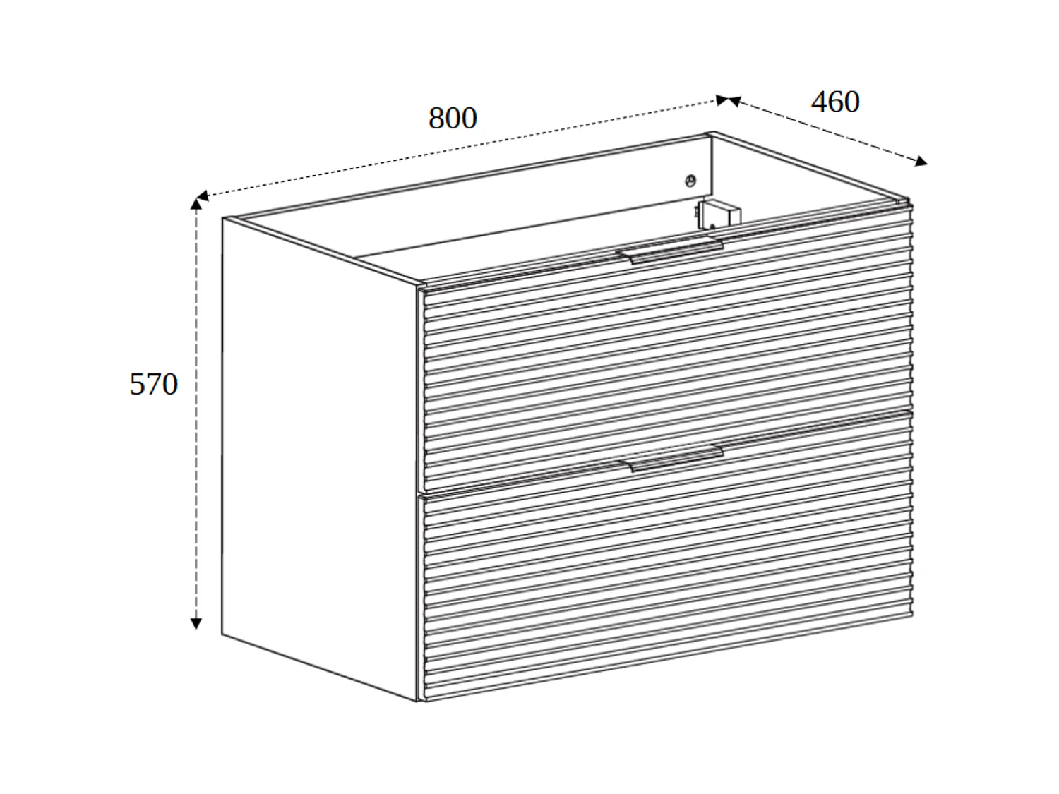 Meuble de salle de bain, Noir Mat, 80 x 57 x 46 cm