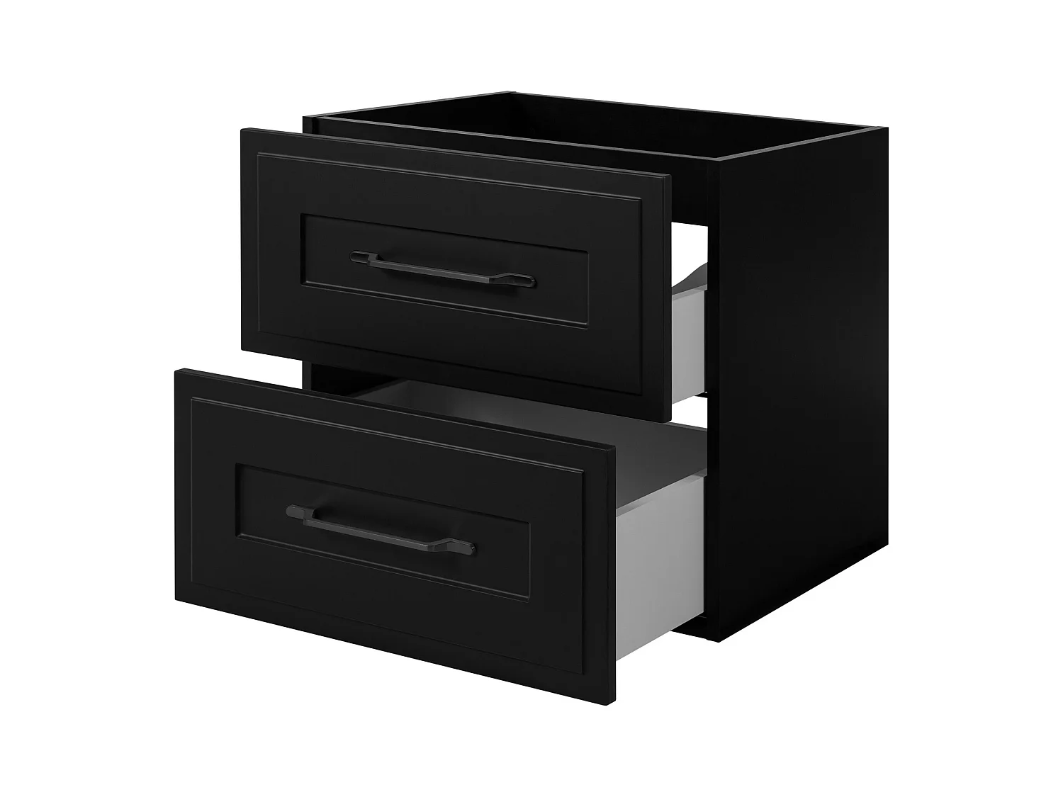 Meuble sous lavabo de style classique, noir, 60 x 57 x 46 cm