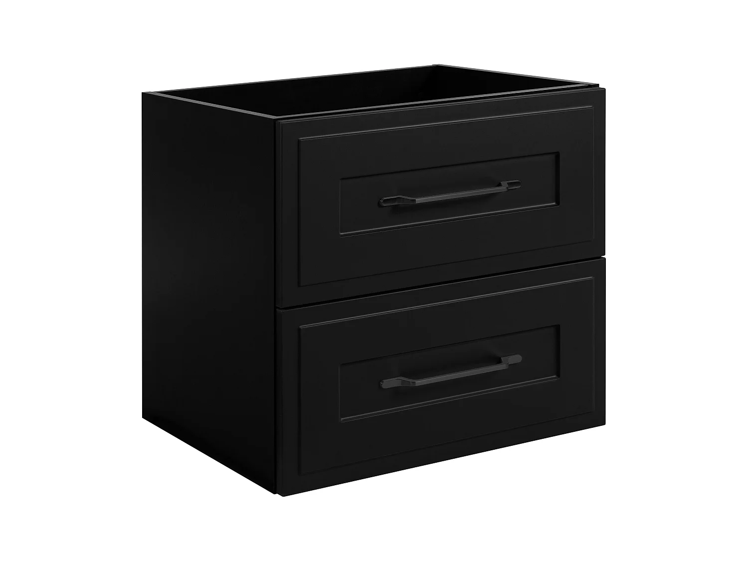 Waschtischunterschrank im klassischen Stil, schwarz, 60 x 57 x 46 cm