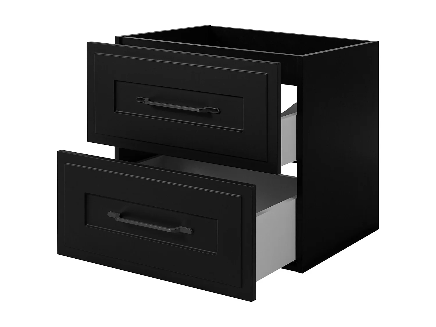 Meuble sous lavabo de style classique, noir, 60 x 57 x 46 cm