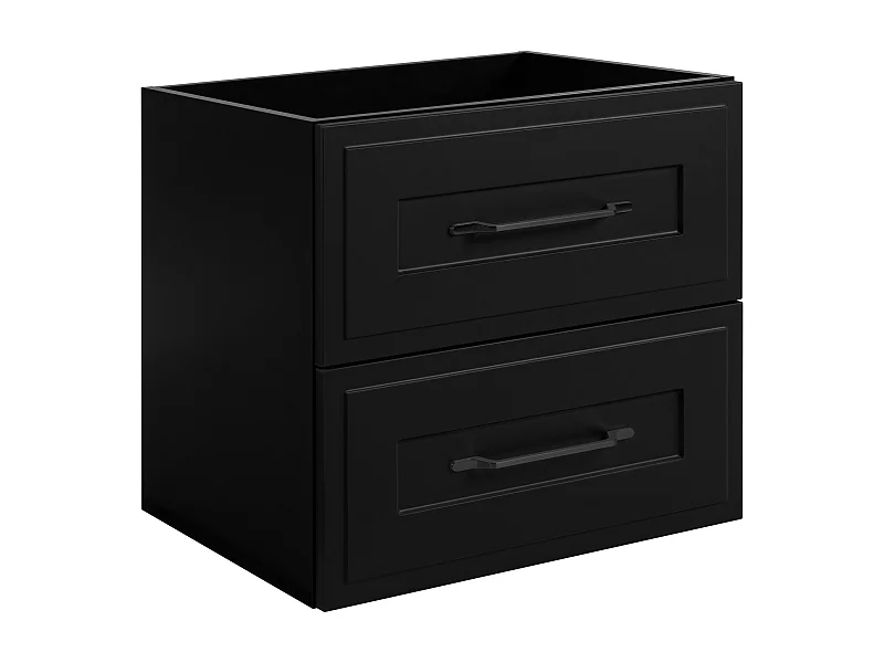 Meuble sous lavabo de style classique, noir, 60 x 57 x 46 cm