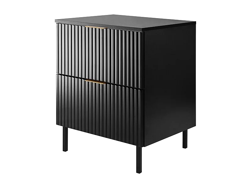 Mobile lavabo nero, 60 x 77 x 46 cm, maniglia dorata, gambe nere + piano di lavoro