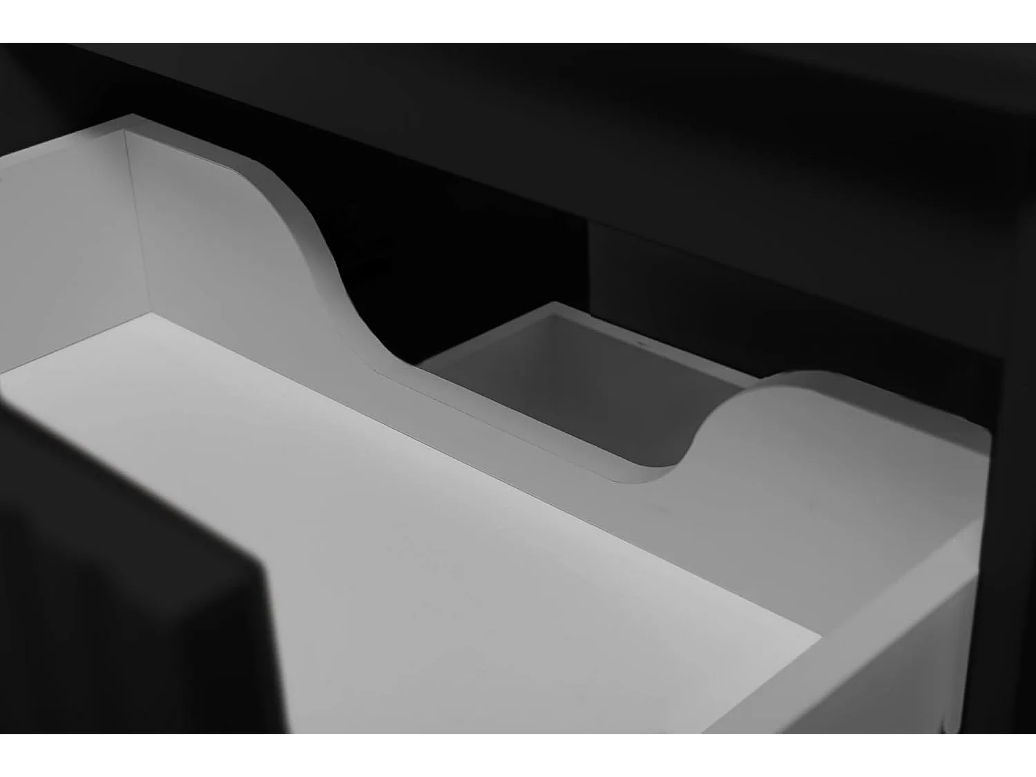 Meuble vasque, Noir / Chêne Craft + poignée dorée, 120 (2 x 60) x 57 x 46 cm