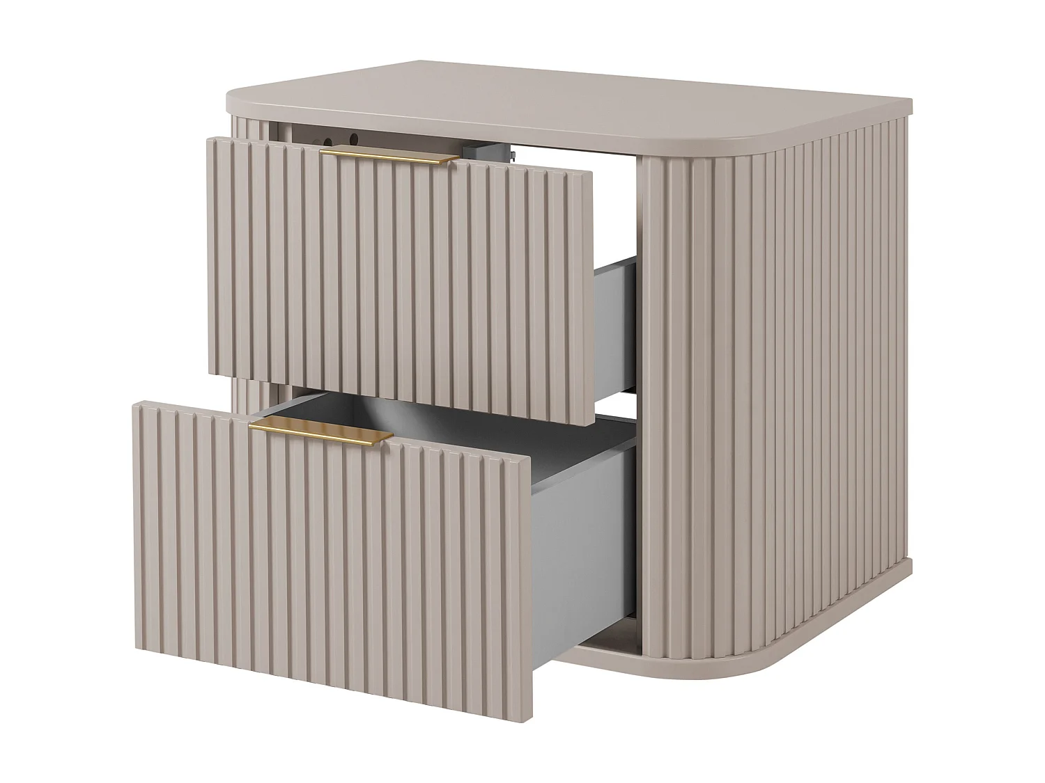 BADEZIMMERSCHRANK, Kaschmir, 41,5 x 60 x 51,7 cm, Goldene Griffe