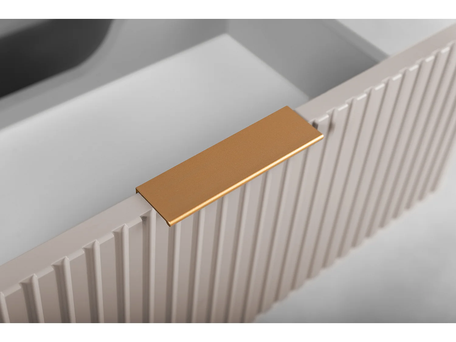 BADEZIMMERSCHRANK, Kaschmir, 41,5 x 60 x 51,7 cm, Goldene Griffe