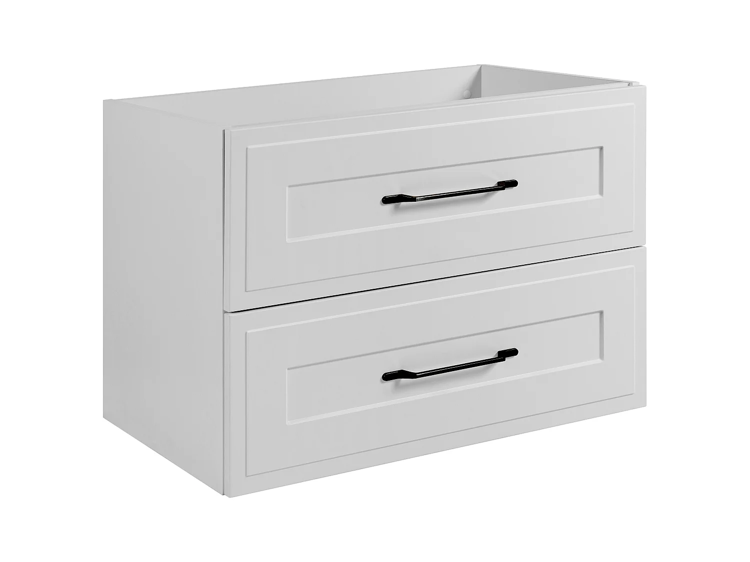 Meuble sous lavabo de style classique, blanc, 80 x 57 x 46 cm