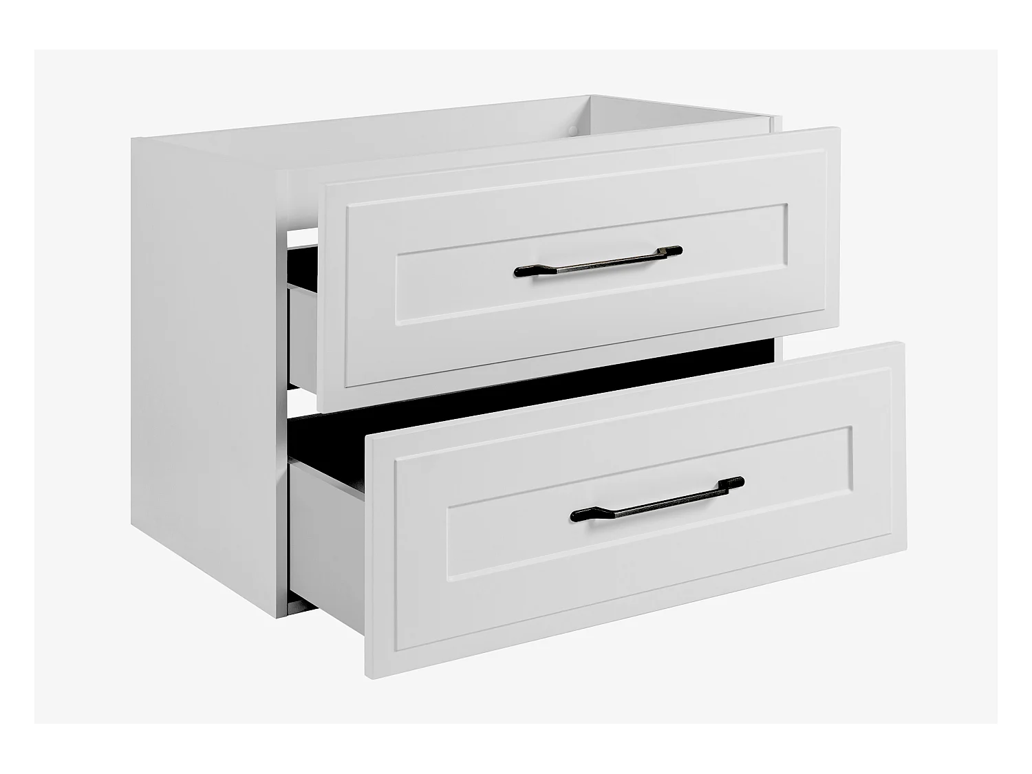 Meuble sous lavabo de style classique, blanc, 80 x 57 x 46 cm