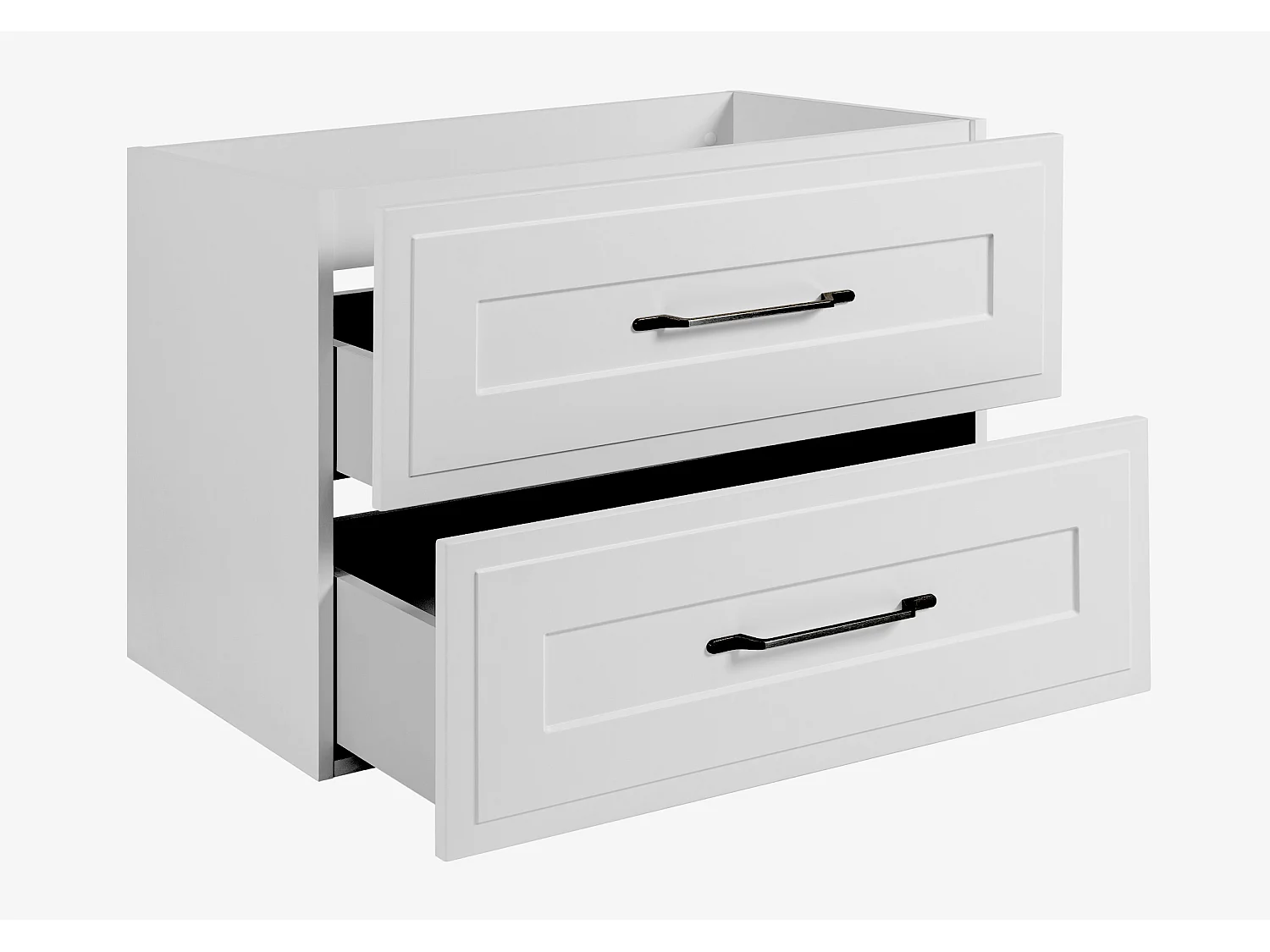 Meuble sous lavabo de style classique, blanc, 80 x 57 x 46 cm