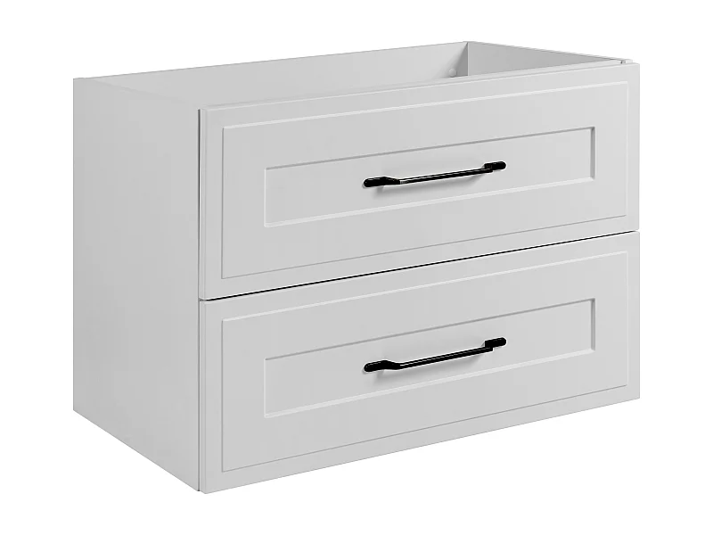 Meuble sous lavabo de style classique, blanc, 80 x 57 x 46 cm