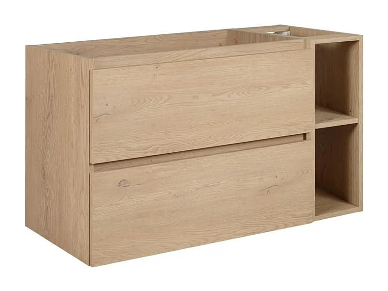 Badkamermeubel 100 cm (80+20), Kleur: Licht eiken, 100 x 60,7 x 46 cm