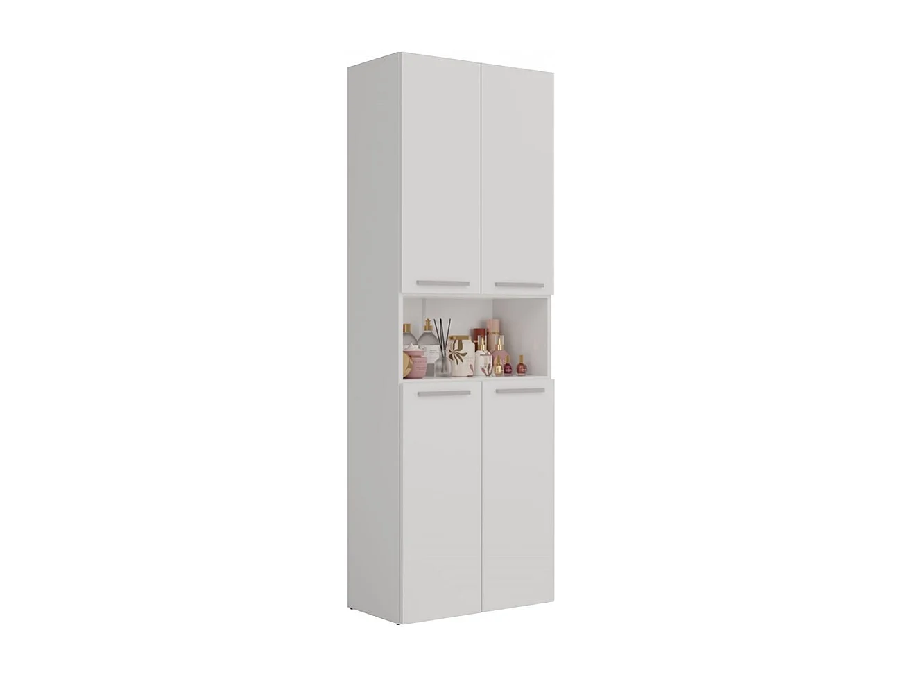 Meuble salle de bain, 174 x 30 x 60 cm, Blanc Mat