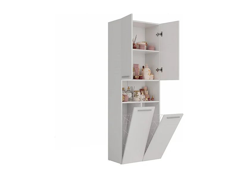 Móveis de banheiro, 174 x 30 x 60 cm, Branco Mate