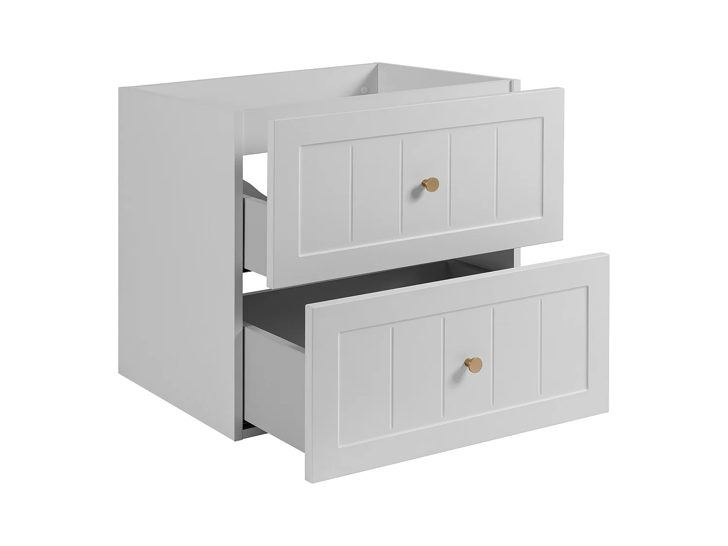 Meuble sous lavabo de style classique, blanc, 60 x 57 x 46 cm
