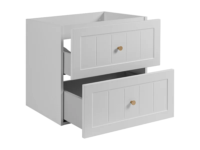 Meuble sous lavabo de style classique, blanc, 60 x 57 x 46 cm