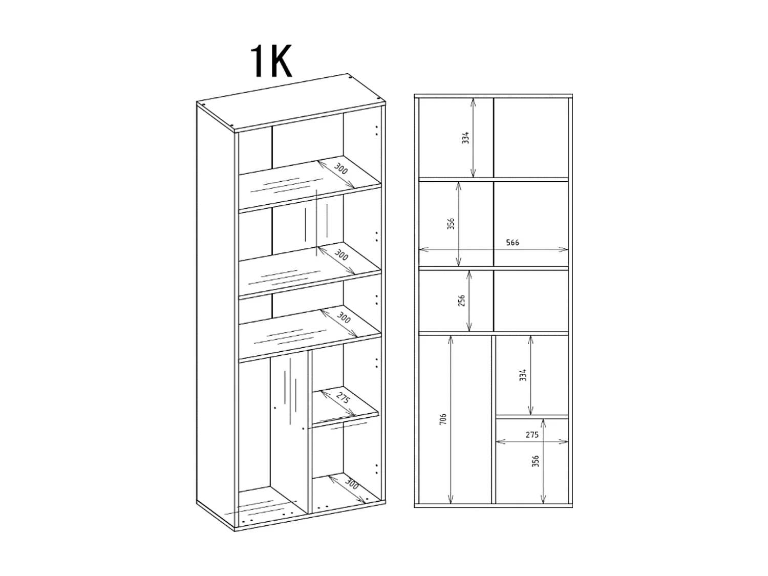 Badezimmermöbel, 174 x 30 x 60 cm, Mattweiß / Hochglanzweiß