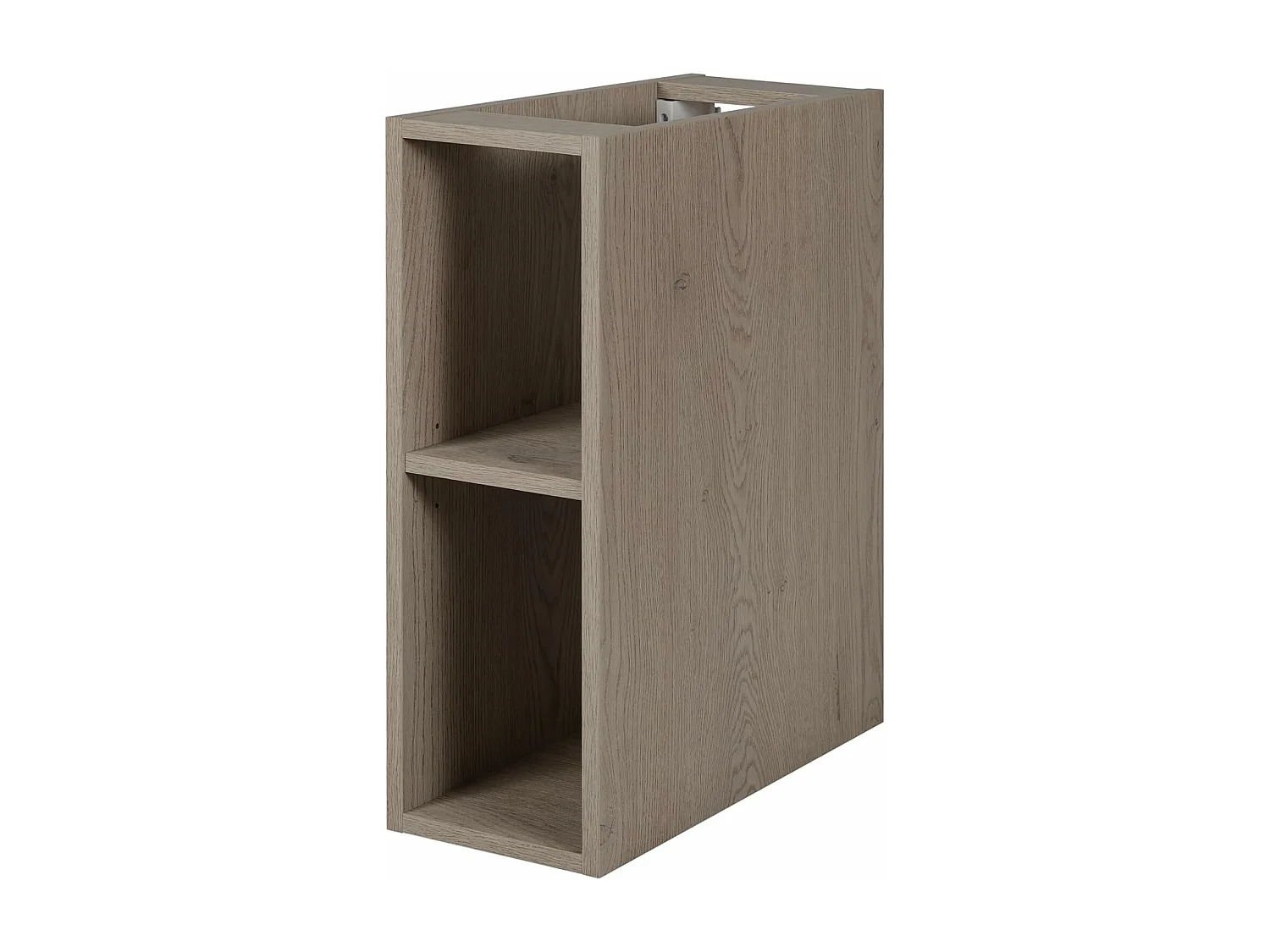 Meuble de salle de bain 140 cm (2 X 60 + 20), Couleur: Chêne Foncé, 140 x 57 x 46 cm, sans plan de travail