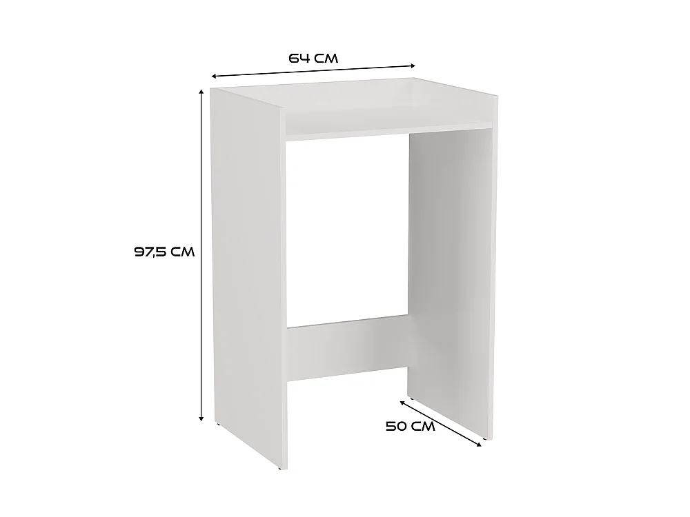 Armoire pour machine à laver, Blanc Mat, 64 x 97,5 x 50 cm