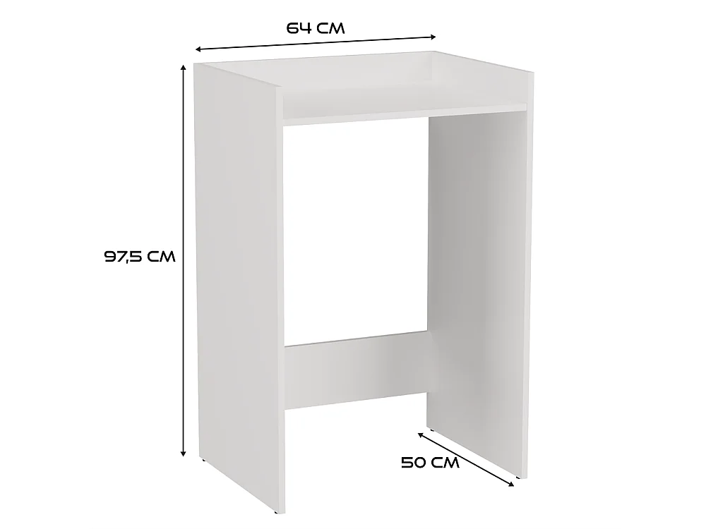 Armoire pour machine à laver, Blanc Mat, 64 x 97,5 x 50 cm