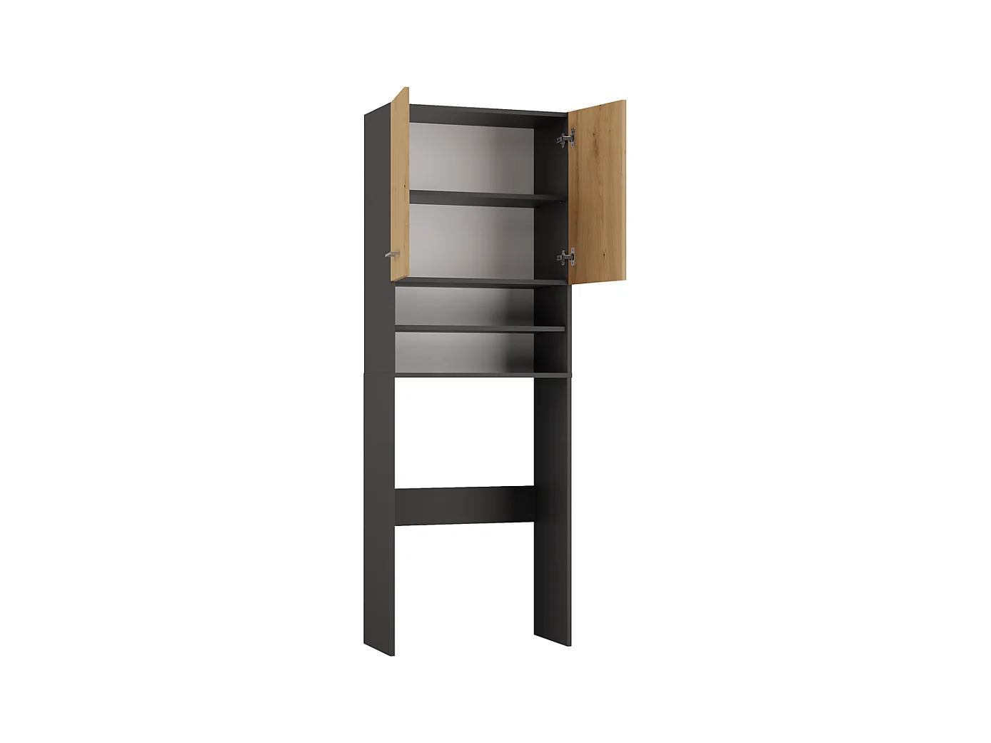 Waschmaschinenschrank, 30 x 64 x 180 cm, Anthrazit / Artisan Oak