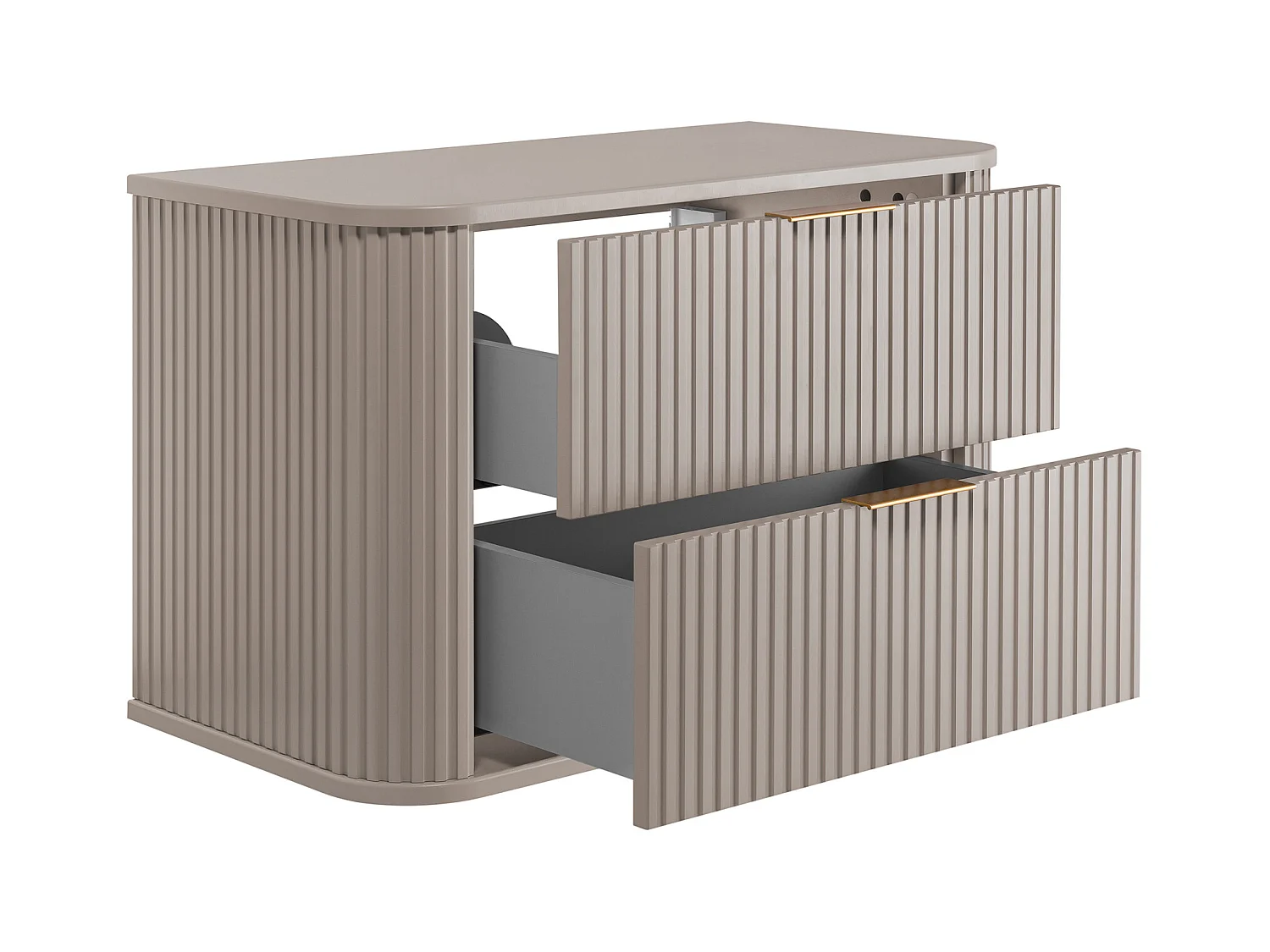 Meuble de salle de bain, cachemire avec poignée dorée, 80,4 x 51,7 x 41,5 cm