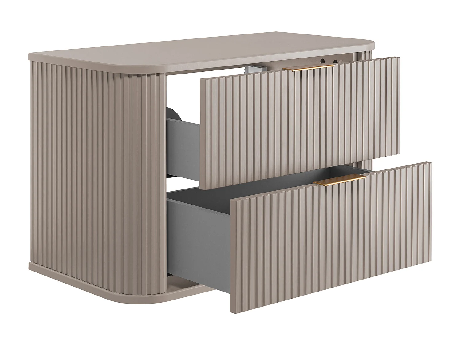 Meuble de salle de bain, cachemire avec poignée dorée, 80,4 x 51,7 x 41,5 cm