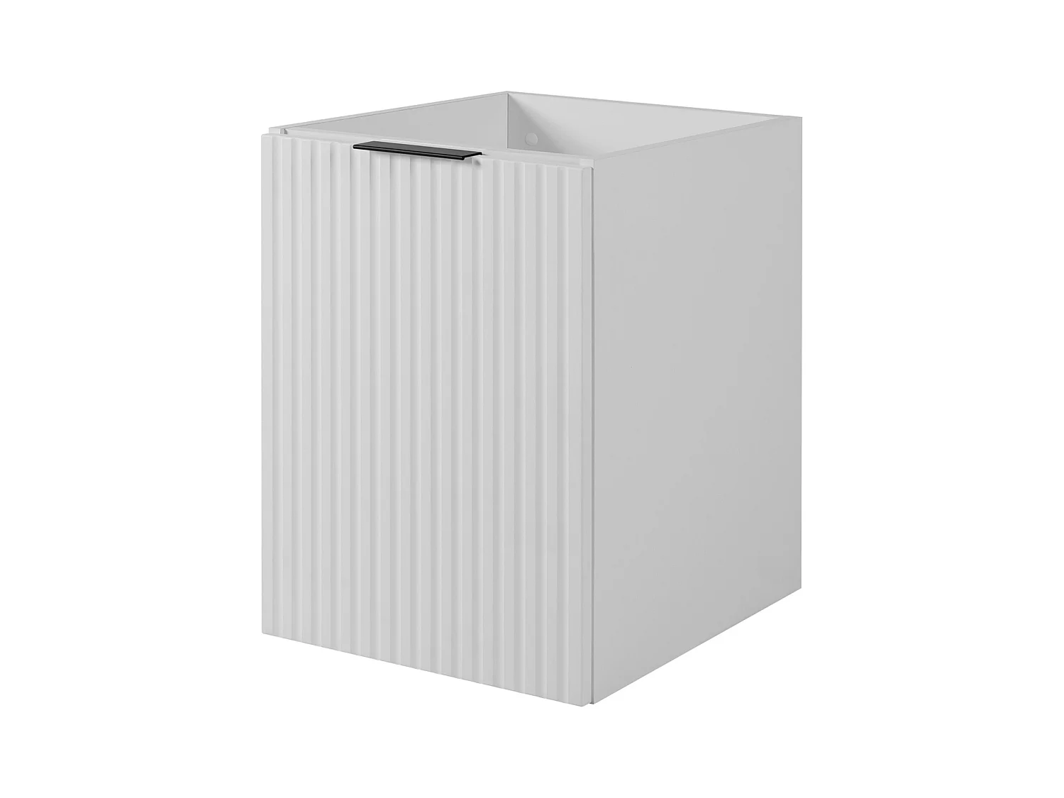 Badezimmermöbel, Weiß + schwarzer Griff, 40 x 57 x 46 cm