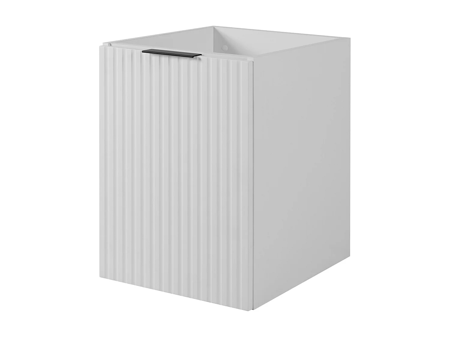 Badezimmermöbel, Weiß + schwarzer Griff, 40 x 57 x 46 cm