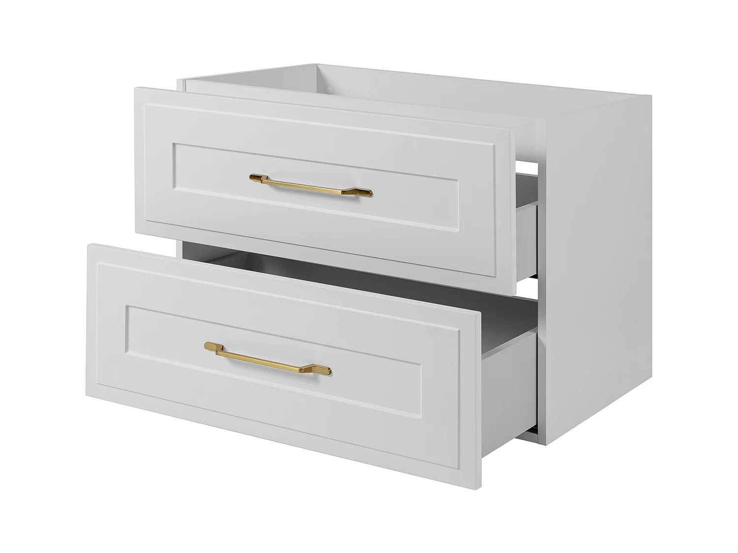 Meuble sous lavabo de style classique, blanc, 80 x 57 x 46 cm