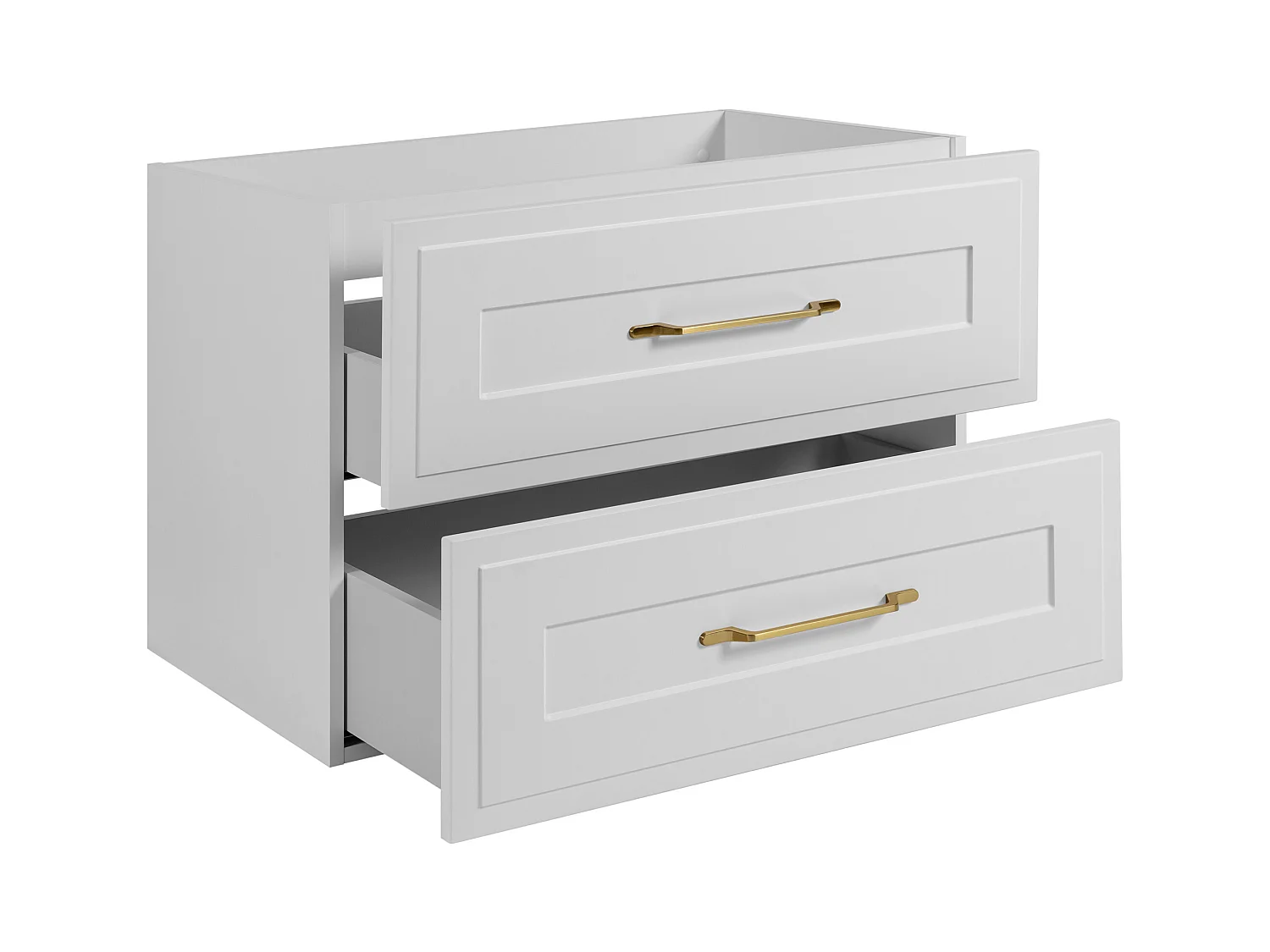 Meuble sous lavabo de style classique, blanc, 80 x 57 x 46 cm