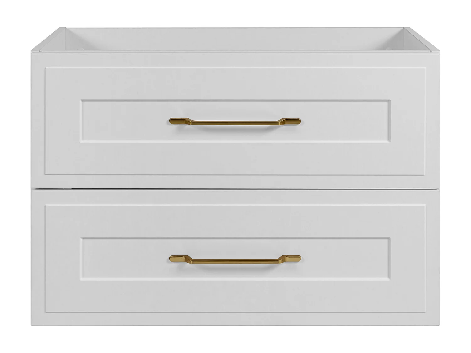 Meuble sous lavabo de style classique, blanc, 80 x 57 x 46 cm