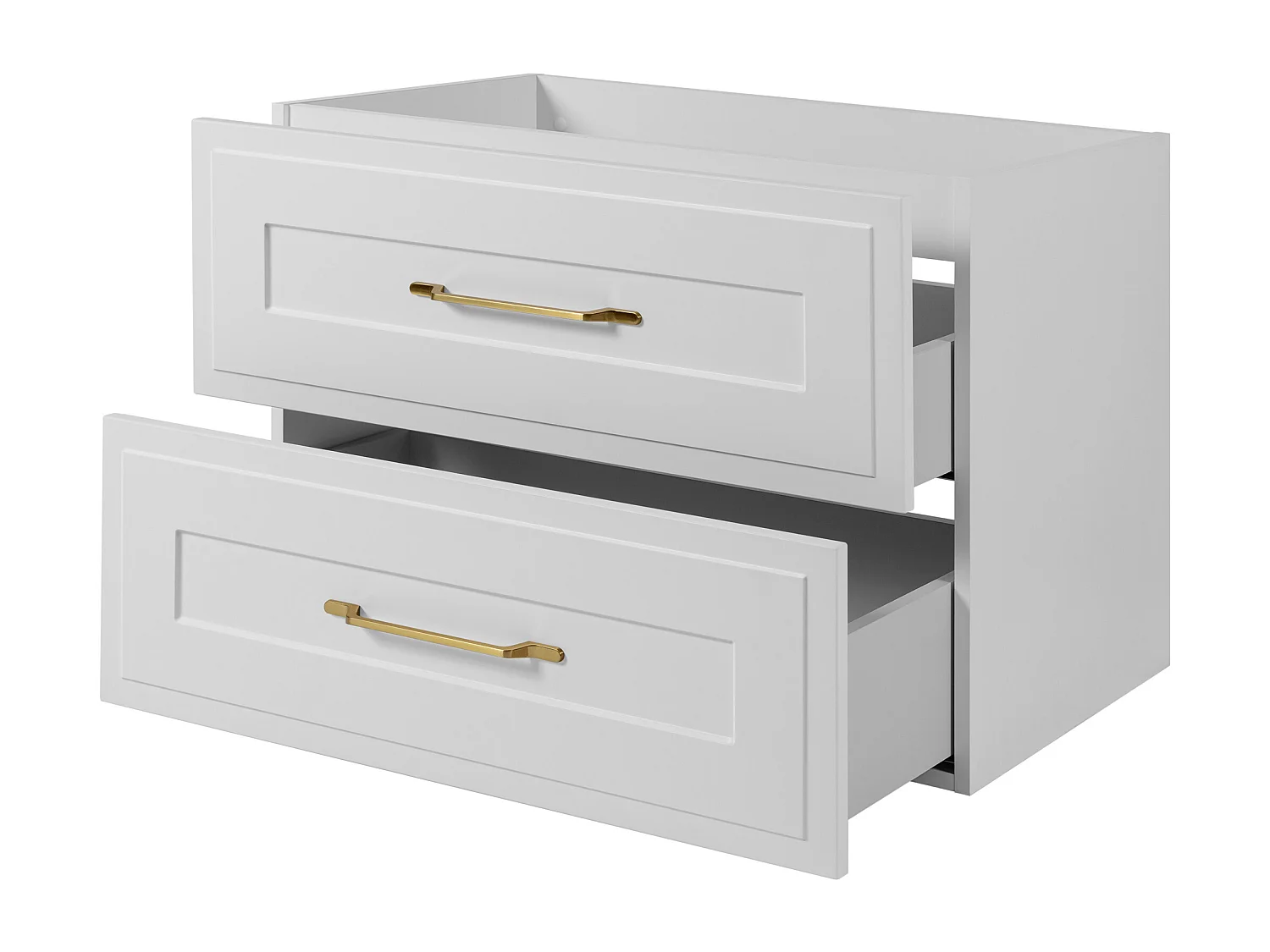 Meuble sous lavabo de style classique, blanc, 80 x 57 x 46 cm