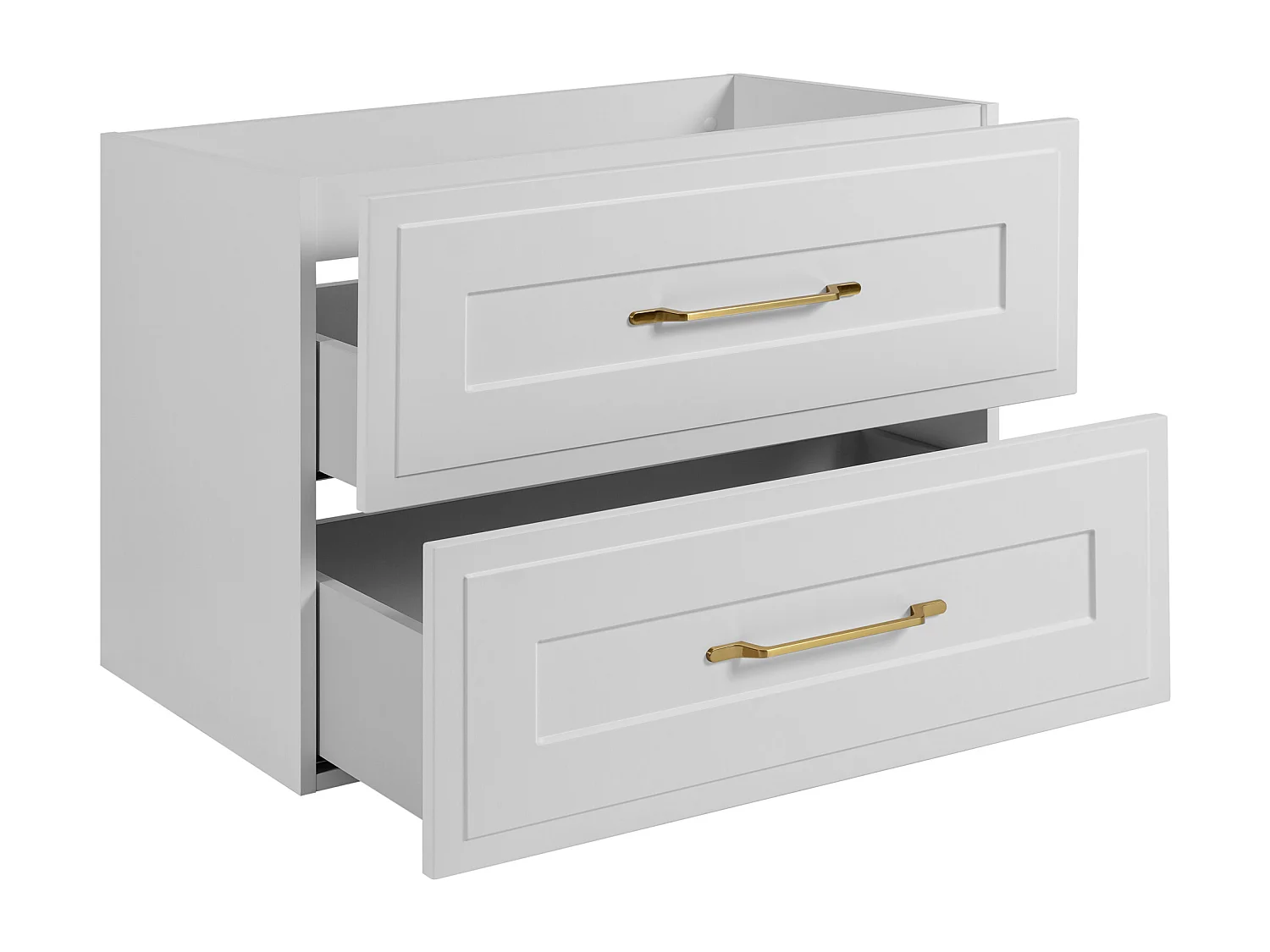 Meuble sous lavabo de style classique, blanc, 80 x 57 x 46 cm