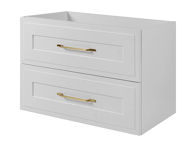 Meuble sous lavabo de style classique, blanc, 80 x 57 x 46 cm