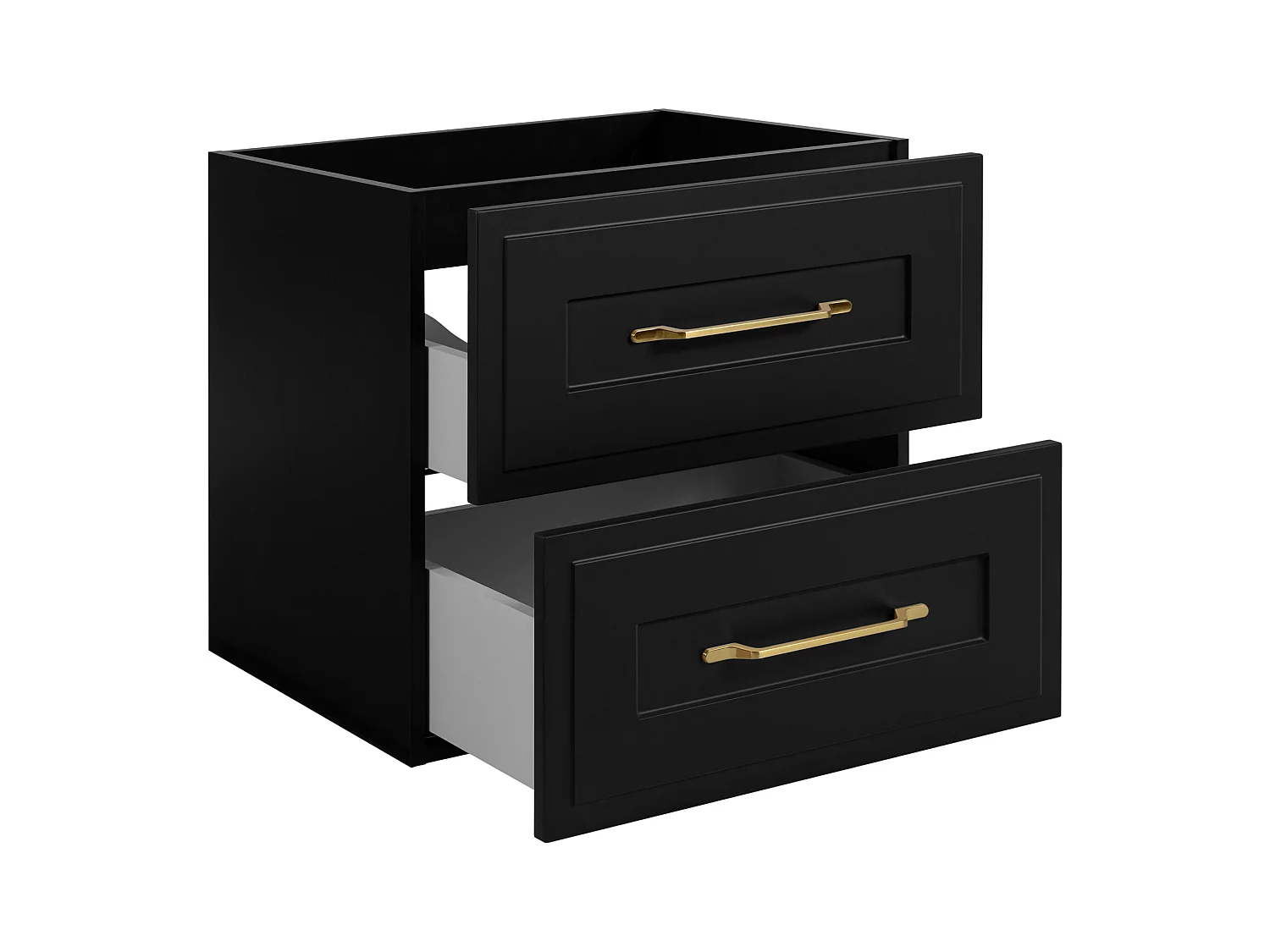 Meuble sous lavabo de style classique, noir, 60 x 57 x 46 cm