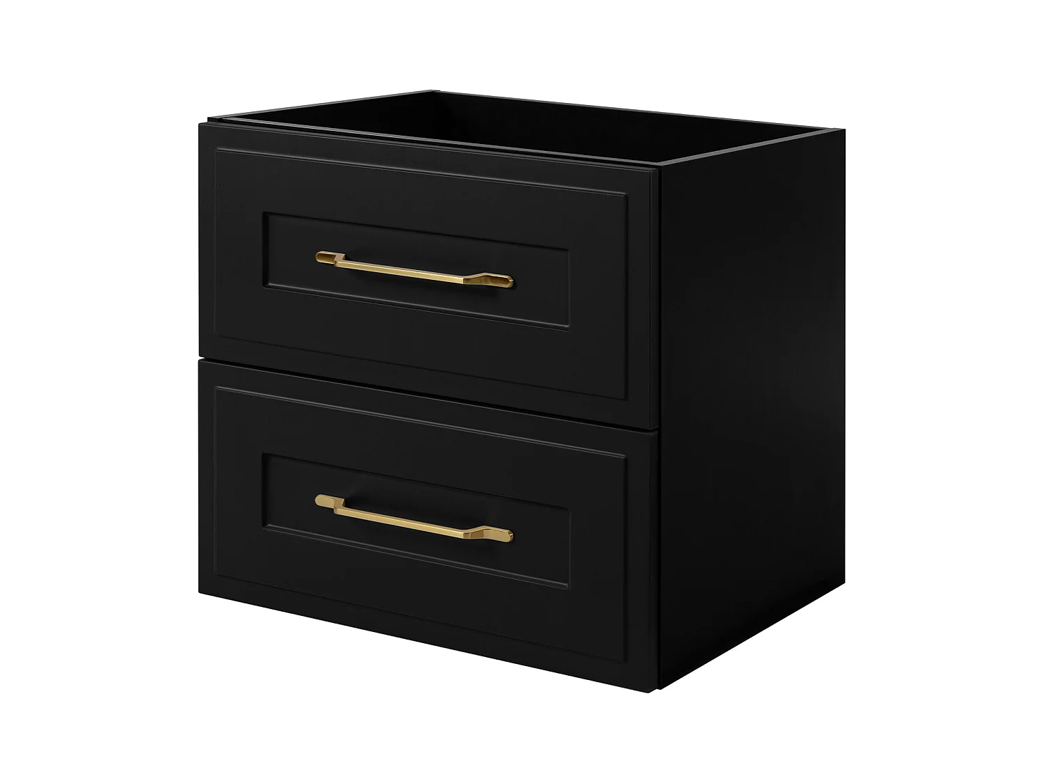 Waschtischunterschrank im klassischen Stil, schwarz, 60 x 57 x 46 cm