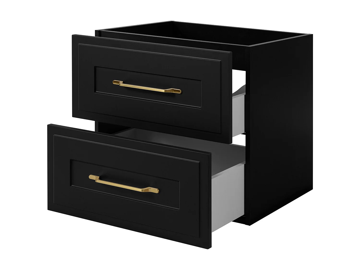 Móvel lavatório estilo clássico, preto, 60 x 57 x 46 cm