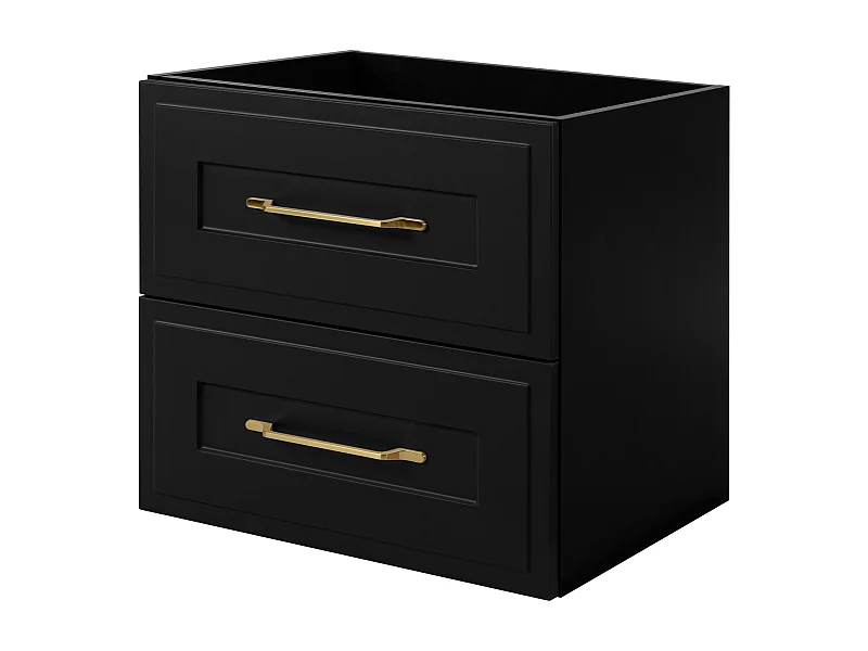 Meuble sous lavabo de style classique, noir, 60 x 57 x 46 cm