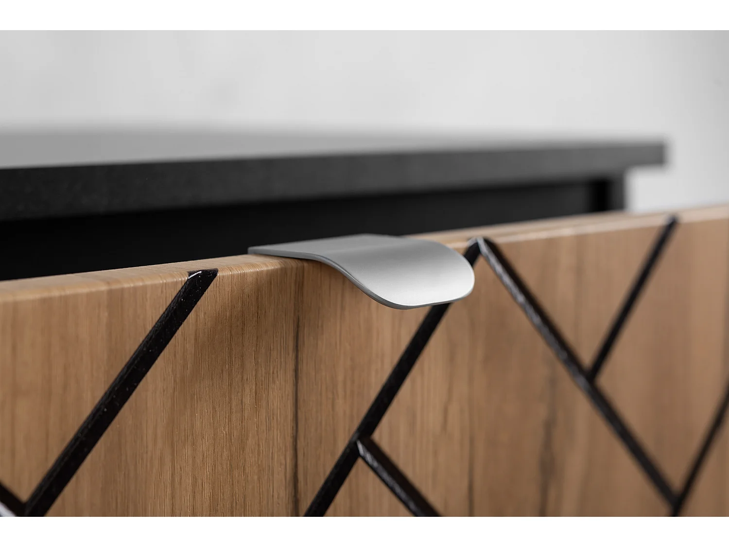 Meuble de salle de bain, Chêne artisanal doré, 80 x 57 x 46 cm, poignées argentées