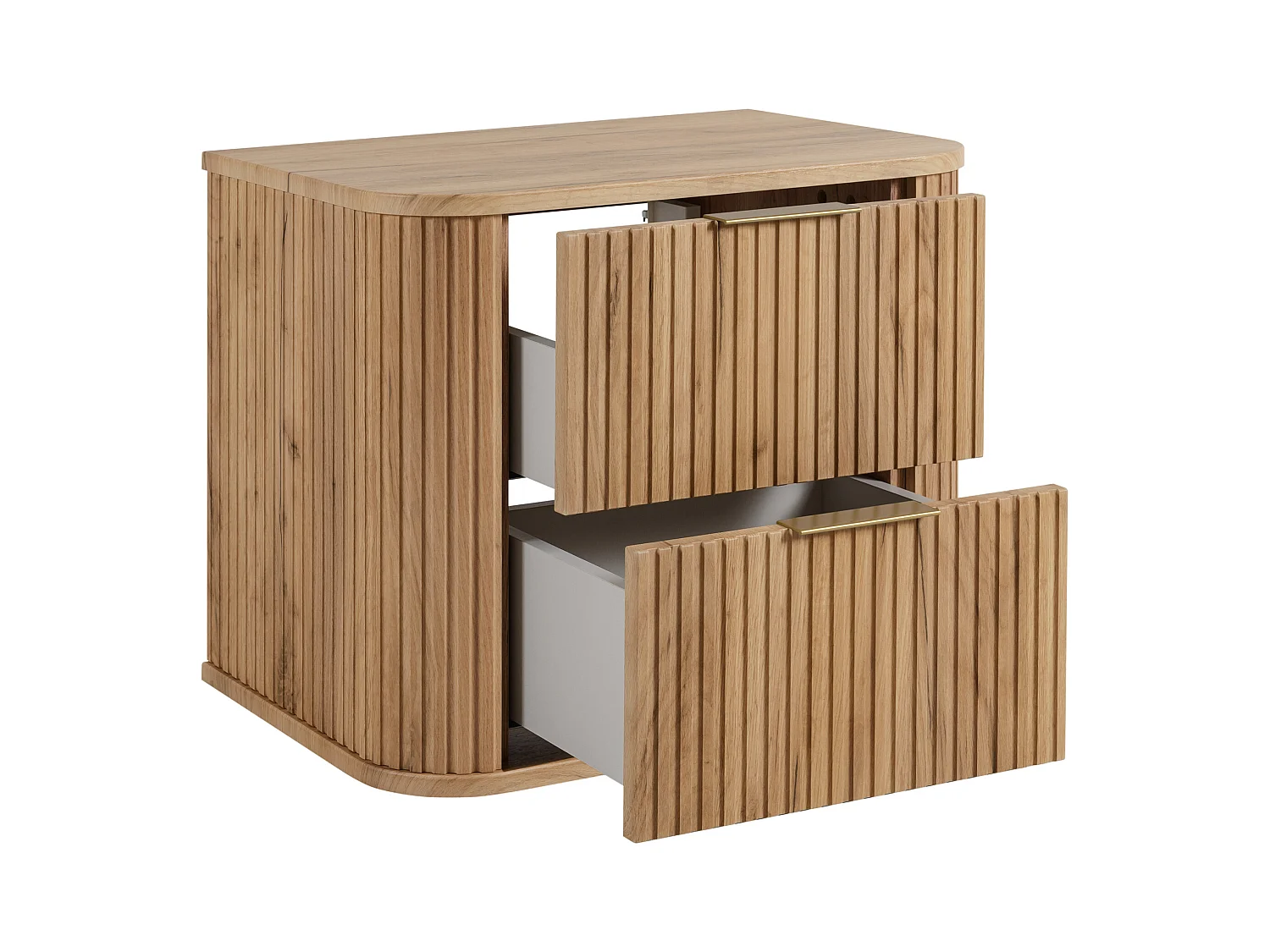 Meuble de salle de bain, Chêne Craft, poignée dorée, 41,5 x 60 x 51,7 cm