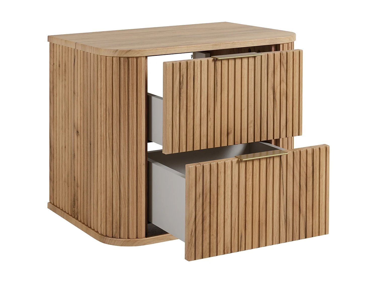 Szafka łazienkowa, dąb Craft, uchwyt złoty, 41,5 x 60 x 51,7 cm