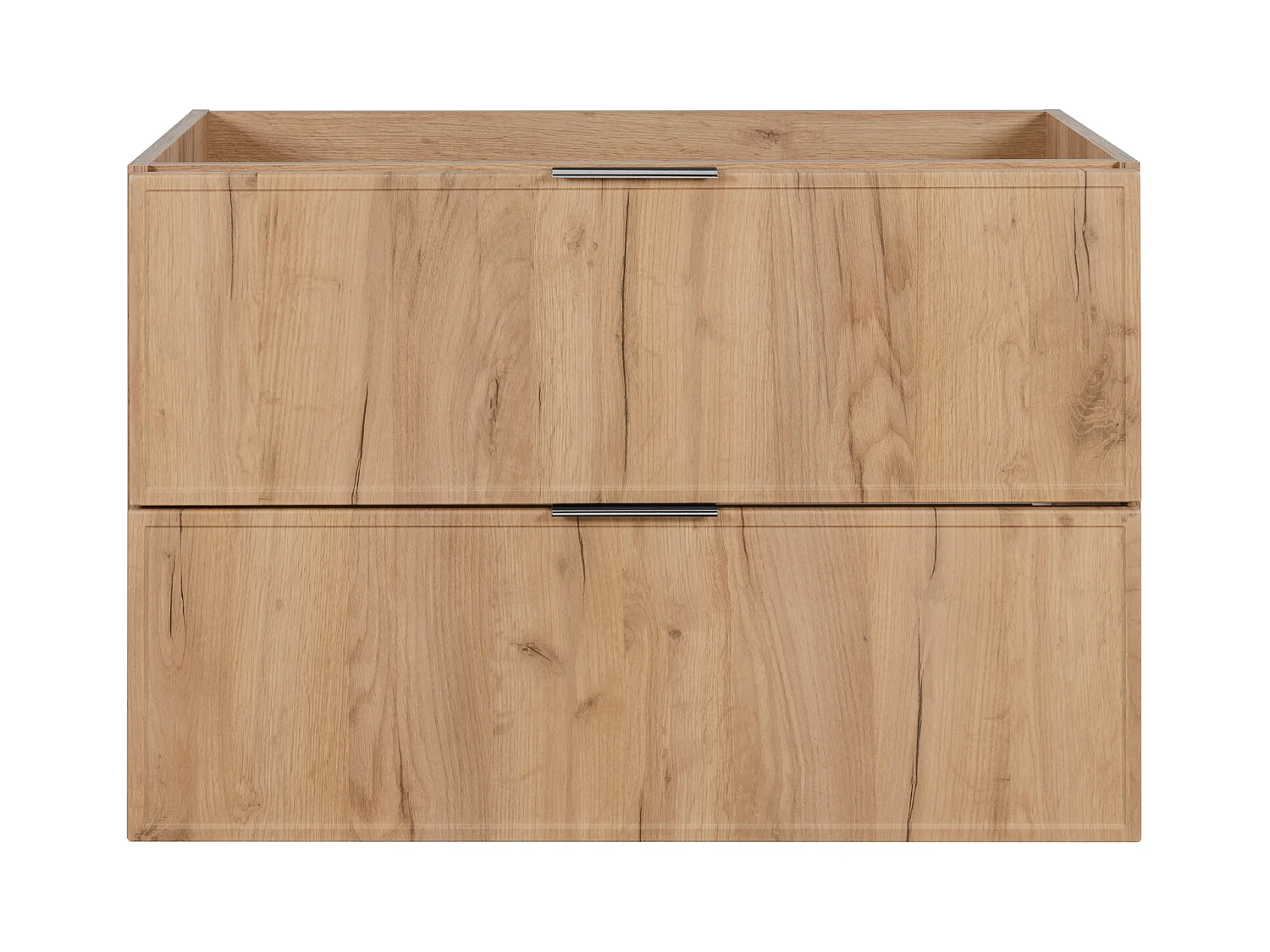 Meuble de salle de bain, Chêne Craft, poignée argentée, 46 x 80 x 57 cm