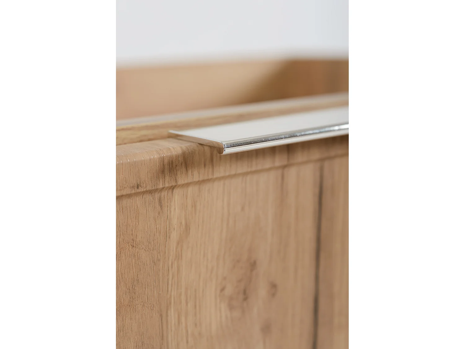 Badezimmerschrank, Craft-Eiche, silberner Griff, 46 x 80 x 57 cm