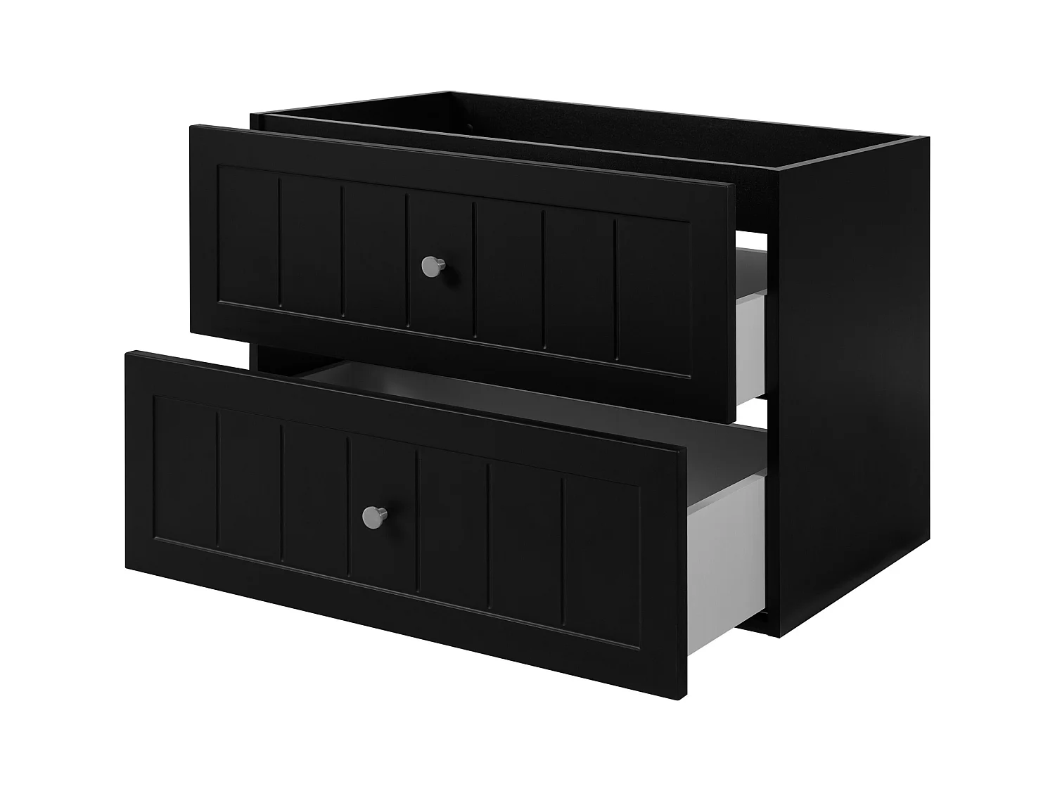 Meuble sous lavabo de style classique, noir, 80 x 57 x 46 cm