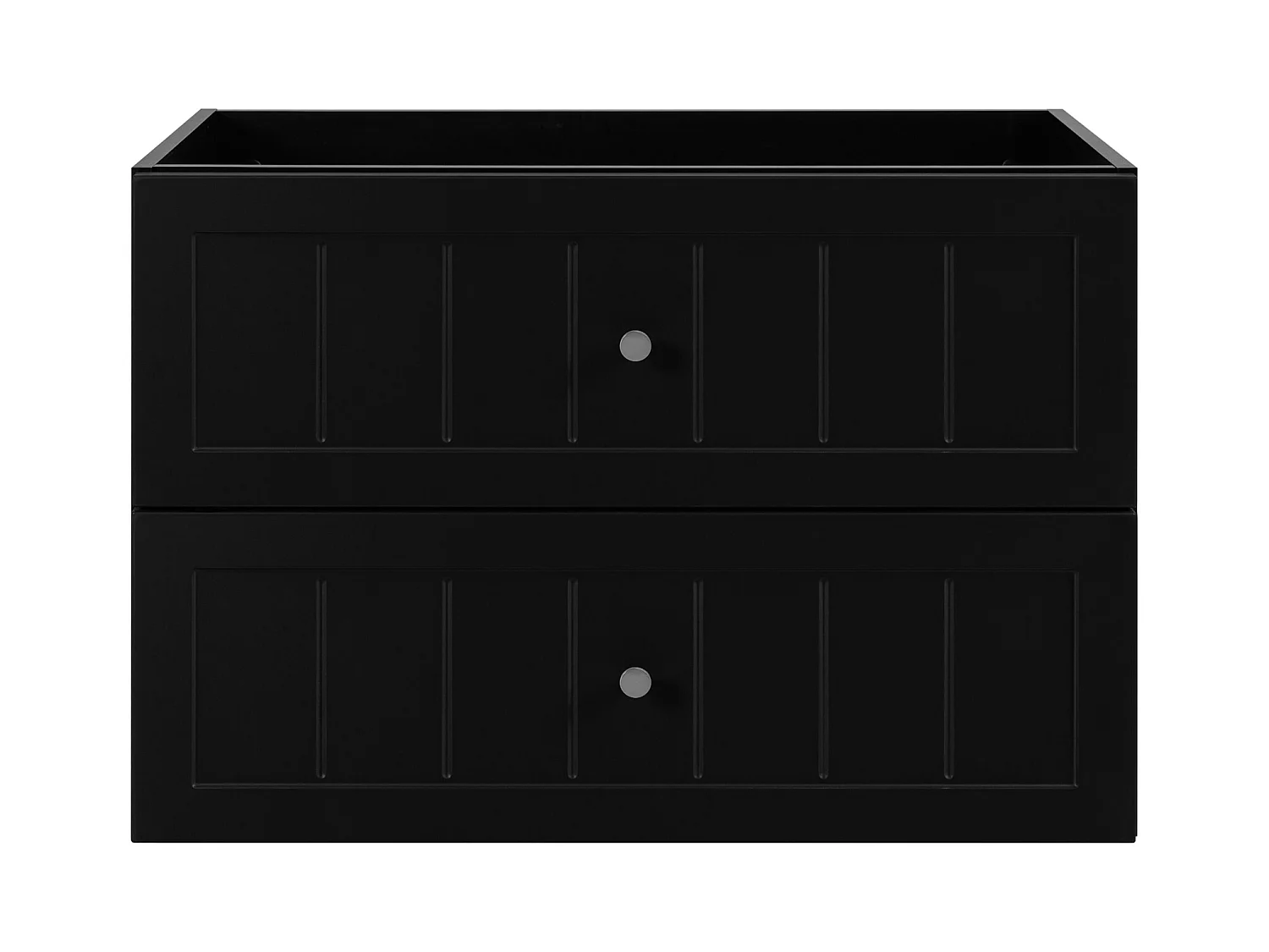 Meuble sous lavabo de style classique, noir, 80 x 57 x 46 cm