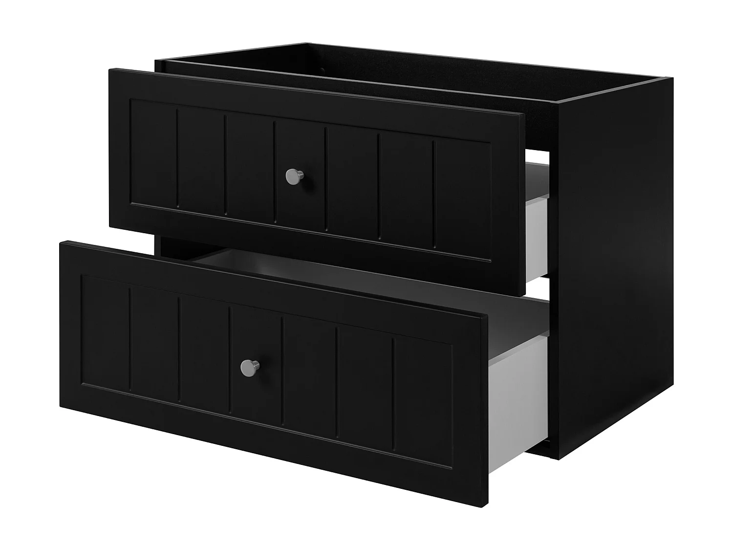 Meuble sous lavabo de style classique, noir, 80 x 57 x 46 cm