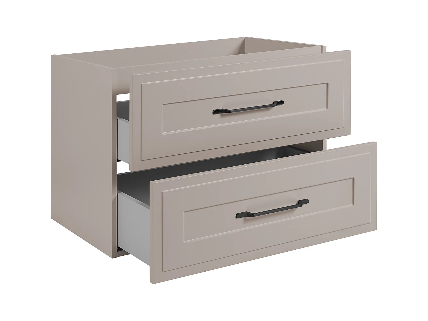 Meuble sous lavabo de style classique, cachemire, 80 x 57 x 46 cm